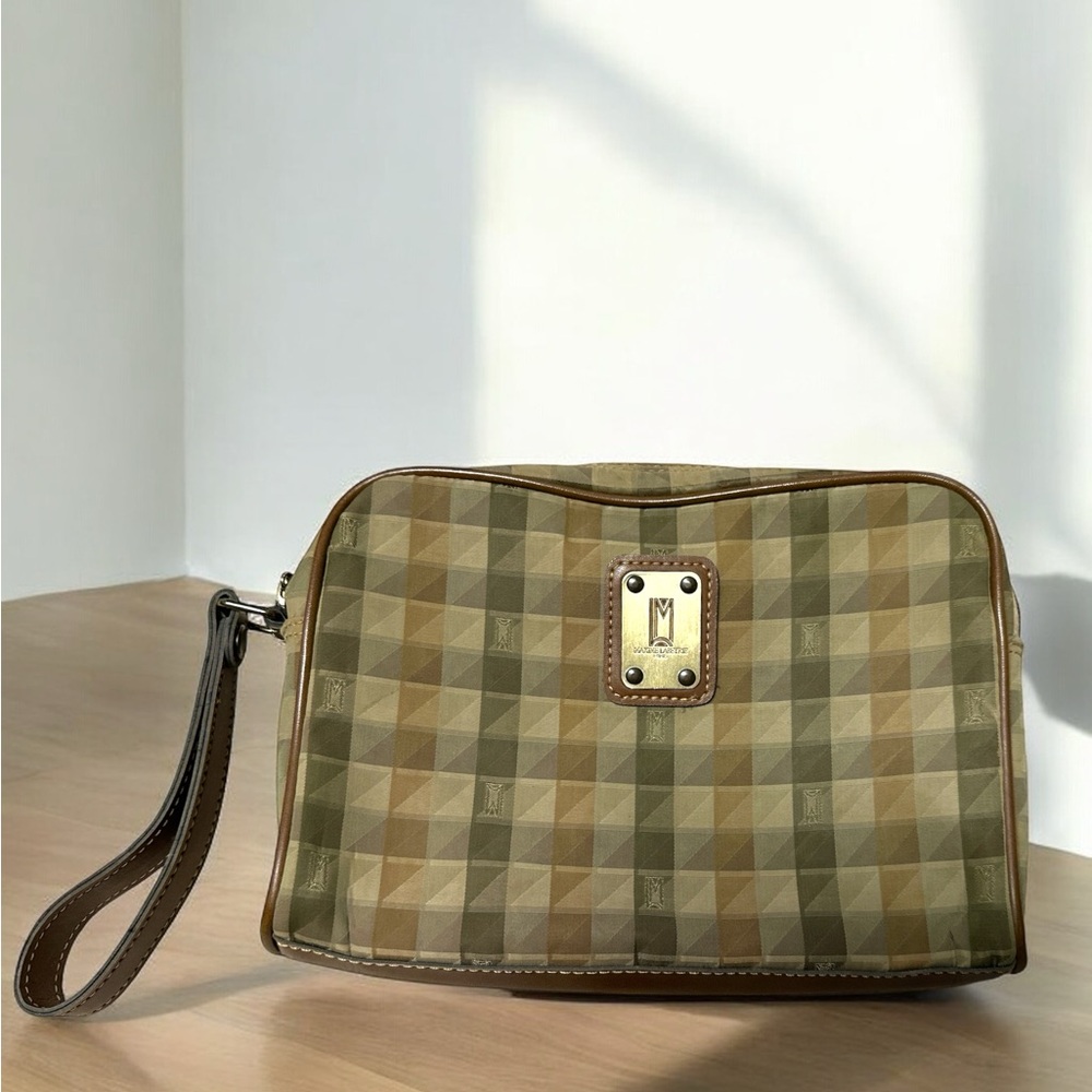 MAXIME LABEYRIE Paris Pouch Cosmetic Bag Japan Japanese Vintage Plaid Sold as Is